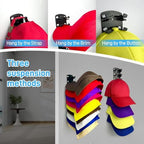 WPESI Hat Organizer for Baseball Caps 2Pack, Hat Rack for Wall with Strong Adhesive Hold up to 20 Hats (BLACK) - Image 3