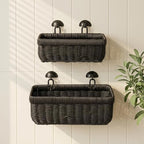 Wicker-Style Hanging Baskets, Plastic Basket for Kitchen Fruit Vegetable Organizing - Image 5