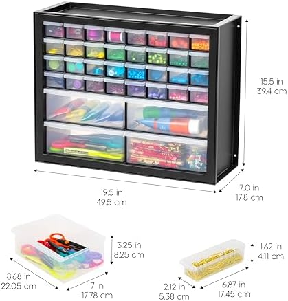 IRIS USA 36-Drawer Storage Cabinet, Garage Tool Screws, Made in USA, Black - Image 3