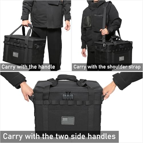 Tactical Camping Storage Bag - 38L Utility Tote Bag Organizer with Combination Lock and Shoulder Strap - Image 5
