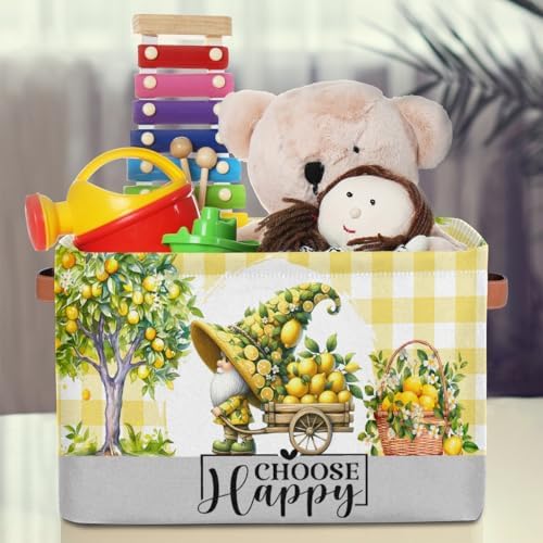Gnome Lemon Storage Basket Toy Storage Bins Collapsible Cube Organizer - Image 3