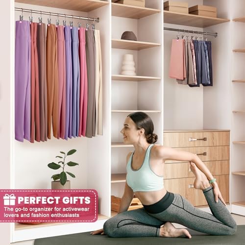 30 Pack Pants Hangers with Clips,Legging & Jean Hangers for Closet Hanging - Image 2