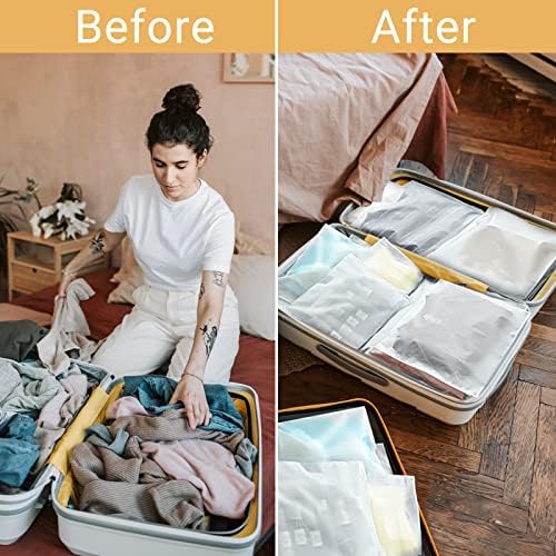Clothes Packaging Bags for Shipping, 50 Count 10x13 inch Frosted Zipper Plastic Bags for Clothing, Thick Plastic Apparel Bag for Packaging T-Shirt, Shirt, Document, 3 Mil, Storage Bag - Image 4