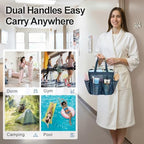 Mesh Shower Caddy Portable - 8 Pockets, S-Hook, Shower Bag for Dorm Camping - Image 6