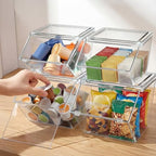 Yerliker 4 Pcs Clear Stackable Storage Bins with Lids, Large+extra Large - Image 3