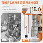 TONDA Garage Hooks, 20 Pack Wall Storage Hooks for Bike, Ladder and Tools - Image 2