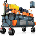 Originsure 300L Foldable Beach Wagon Cart with Big Wheels,560lbs,Grey&Blue by Unknown