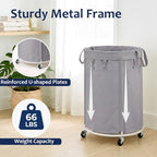 150L Large Capacity Rolling Laundry Basket Hamper with Wheels, Clothes hamper and Removable Bag for Home, Laundry Room, Bedroom, Bathroom, Apartment, Dorm - Image 4