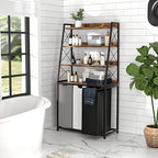 Herture Laundry Basket, 3 Section Laundry Hamper with 4 Tiers Shelf, Pull-Out and Removable Laundry Bags, Large 3 x 15.87 Gallons, for Laundry Room Bathroom Rustic Brown PF05XLN - Image 6