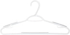 Neatfreak Slim Non Slip Hangers - Space Saving Set of 10 With Lingerie Hooks and Pants/Accessories Bar - Patented W Frame White Plastic Hangers - Image 2
