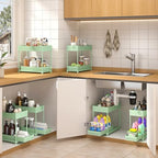 Sevenblue 3-Pack 2-Tier Under Sink Organizers with Sliding Drawers - Image 2