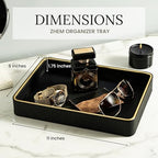 Leather Catchall Valet Tray for Men| Mens Valet Catch All Tray Key Basket - Image 5