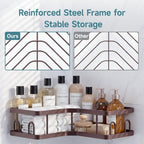 Veken Corner Shower Caddy 3-Pack, Advanced Rustproof Design&Stable Storage - Image 5