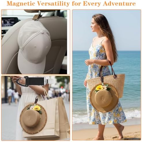 6 Pack Travel Hat Clip Elastic Hat Holder Hands-Free Accessories for Bags, Backpacks, Purses, Luggage, Outdoor Travel Accessory - Image 7
