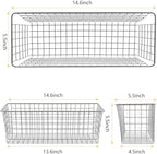 Kinlink 2 Sets Grey Extra Large Hanging Wall Basket with Steel Hooks - Image 2