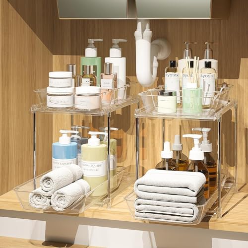 Sevenblue 2-Pack 2-Tier Under Sink Organizer with Pull Out Drawers by Sevenblue