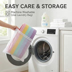 JMvicyroam 65L Extra Large Machine Washable Cotton Rope Blanket Basket - Image 5