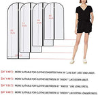Garment Bags for Hanging Clothes Travel (Set of 12) Suit Bags for Closet Storage Closet Cover for Open Closet Clothes Storage Bag with Zipper for Suits, Jackets, Shirts (Black, 24'' x 40'') - Image 2