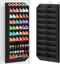 UVIAHOMI 20-30 Pairs Over the Door Shoe Organizer, Breathable Pockets Hanging Shoe Storage for Closet, 10-Tier Door Shoes Rack, Handing Shoes Holder Fit All the Family's Sneakers, Boots, Heels, Black by UVIAHOMIHOMEORGANIZER