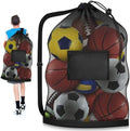 Hoiny Extra Large Soccer Ball Bag, 40"x30" Drawstring Heavy Duty Mesh Net by Hoiny