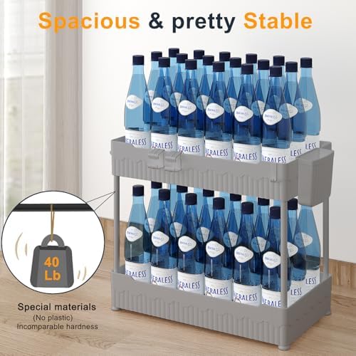 Sevenblue 2-Pack Under Sink Organizer with Hooks & Hanging Cup for Kitchen - Image 4