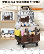 Ytonet Cleaning Caddy with 4 Spinner Wheels, Rolling Cleaning Caddy Bag - Image 3