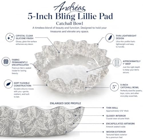 Andreas Bling Silicone 5" Lillie Pad Catchall Tray, Made in USA, LP5-357 - Image 2