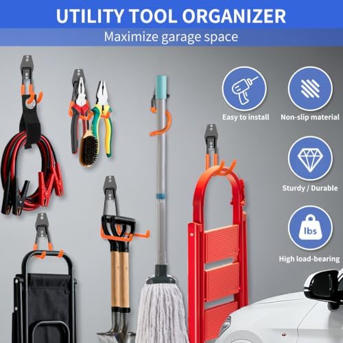 Heavy Duty Garage Hooks 18 Pack, Utility Steel Wall Mount Hook - Image 5