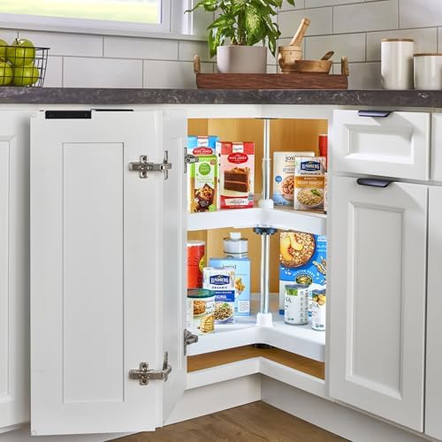 Rev-A-Shelf 32" Kidney Shaped Dual Tier Lazy Susan for Corner Base Cabinets - Image 2