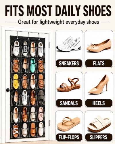 Over the Door Shoe Organizer - Space Saving Shoe Rack for Closet - Image 3