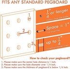 Pegboard Hooks, 8 Pack Peg Board Tool Utility Hooks & Hangers (Black) - Image 6