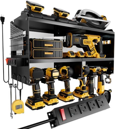 Spampur Power Tool Organizer Wall Mount with Charging Station by Spampur