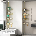 DAOYA Shower Caddy Tension Pole, Gold Corner Shower Caddy Organizer 4 Tier - Image 6