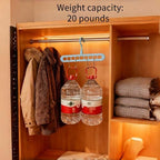 9 Space-Saving Hangers Heavy-Duty PP Plastic Tiered Hanger Organizer with Non-Slip Foldable Design, for Closet (Blue, 5) - Image 2