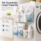 2-Pack Magnetic Laundry Organizer Shelf for Washer Dryer, White - Image 3