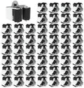 3-H Broom Holder Wall Mount 50 Pack, Stainless Steel Mop Hanger with Screws by 3-H
