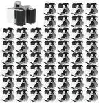 3-H Broom Holder Wall Mount 50 Pack, Stainless Steel Mop Hanger with Screws by 3-H