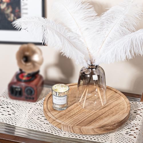 Wood Lazy Susan Turntable Kitchen Decor Round Table Tray, 10" Brown - Image 2
