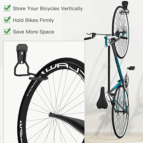 Housolution Bike Wall Mount with Fixed Hook, [8 Pack] Bike Storage Rack - Image 3