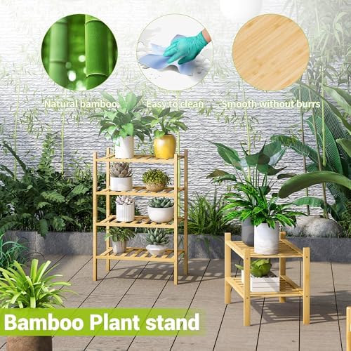 BMOSU 2-Tier Bamboo Small Shoe Rack Premium Stackable Shoe Shelf Storage Organizer for Hallway Closet Living Room Entryway Organizer (Natural Bamboo) - Image 7