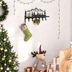Wall Mounted Mountain Key & Mail Holder with Shelf | Metal Key Organizer with 2 in 1 Key Hooks for Entryway, Hallway, Office - Image 4
