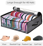 AVLA 4 Pack Hat Storage for Baseball Caps, Non-woven Wide Hat Organizer, Large Sports Hat Storage Bag, Hat Racks Holder for Closet with 2 Sturdy Handles, Hat Organizer Case Capbox for Home Travel - Image 3
