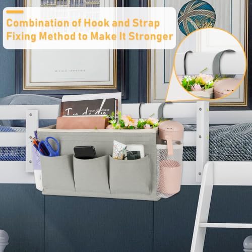 Lilithye Bedside Caddy, Bedside Storage Bag Hanging Organizer for Bunk Bed - Image 2