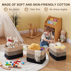 OIAHOMY Cotton Rope Storage Baskets for Organizing Black & Brown 3-Pack - Image 3