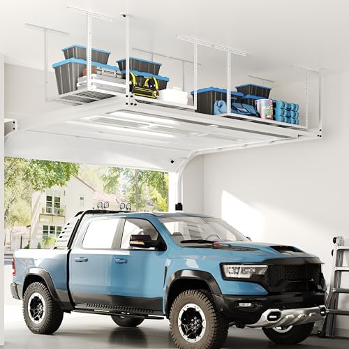 FLEXIMOUNTS 3x6 Overhead Garage Ceiling Storage Rack, 2 Pack, White - Image 3