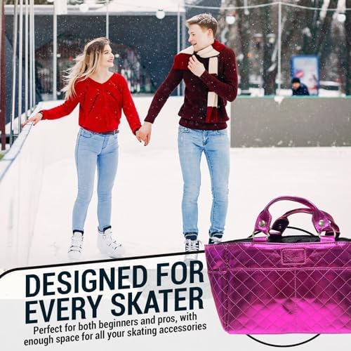 Kami-So Ice Skate Bag Tote | Skate Bag Organizer with Multi-purpose Pockets | Ideal for Water Bottle, Gloves & Accessories - Image 6