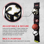 Hanging Sports Equipment Organizer | Multi-Purpose | Garage Sports Ball Storage | For Basketball Football Volleyball Tennis Soccer Biking | Toy Storage | Includes Hook & Pump - Image 4