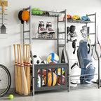 TORACK Golf Bags Stand with Ball Storage, Large Capacity Garage Sports Equipment Organizer - Image 2