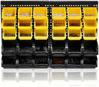 MULSAME Wall Mounted Storage Bins Parts Rack 4 Colors Bin Organizer Garage Plastic Shop Tool, Garage Organizers and Storage (Style-Volt) 25.2"*16.2" - Image 7