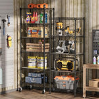 SINGAYE Small Wire 5 Adjustable Shelves Pantry Metal Shelf Floor Organizer - Image 2